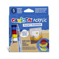 Carioca Acrylic Paint Markers – Set of 5