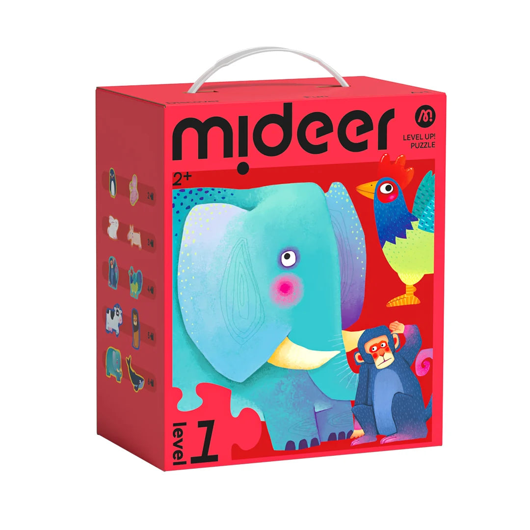 MIDEER Level Up! Puzzle (10 in 1) - Level 1 - Animals