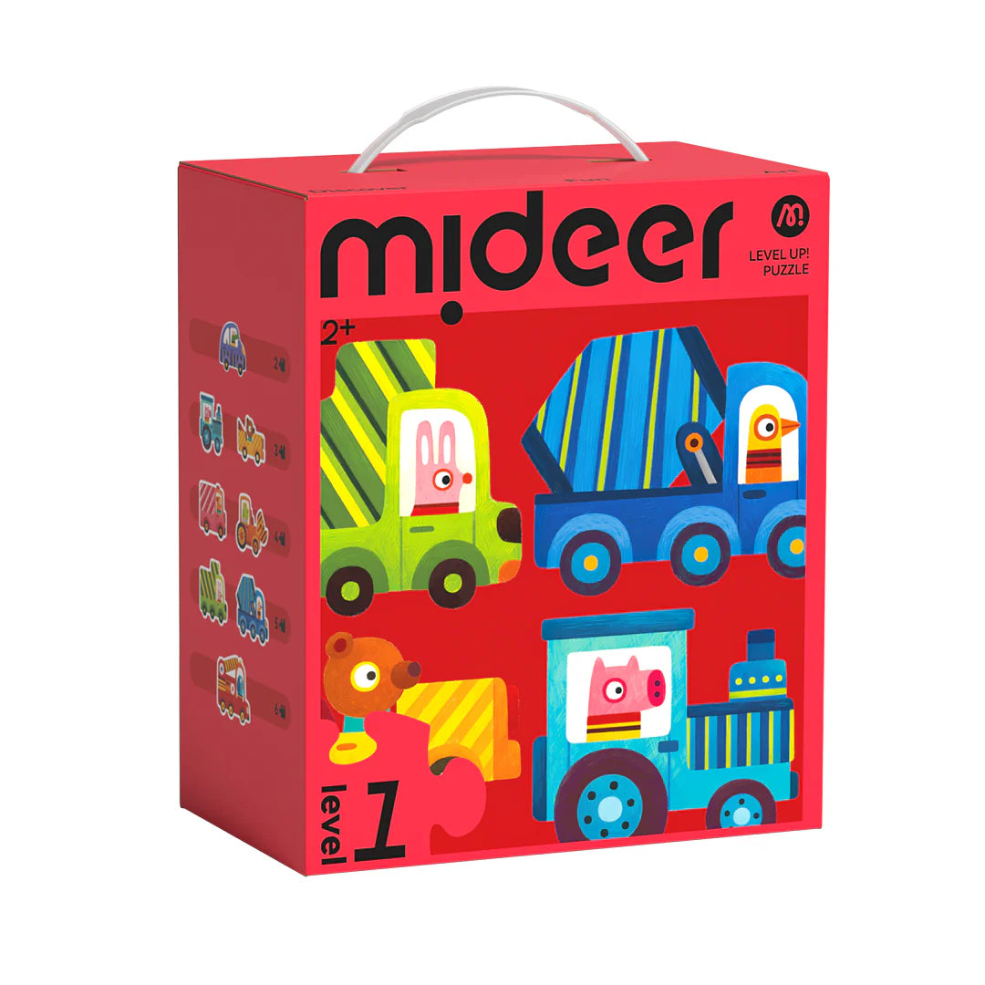 MIDEER Level Up! Puzzle (8 in 1) - Level 1 - Animal Transportation
