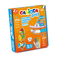 Carioca Baby Coloring Puzle + Markers – Transports