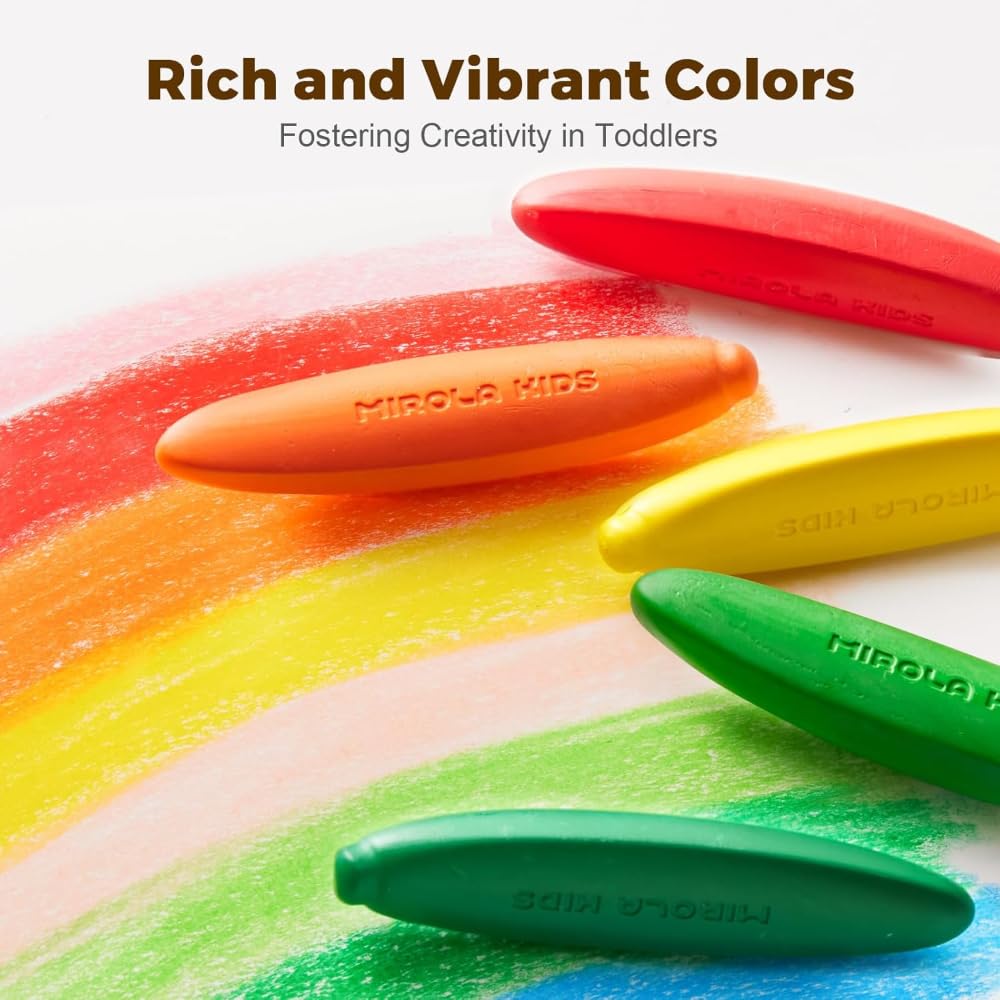 JARMELO Mess-Free Banana Crayons | Washable Toddler Crayons for Little Hands
