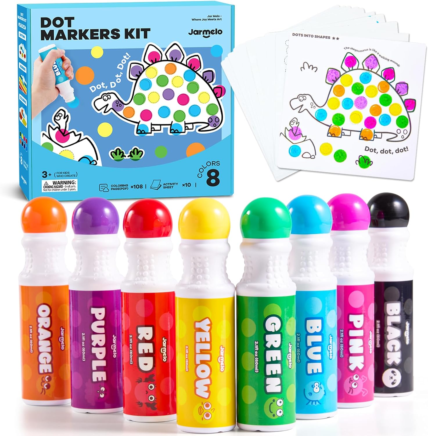 JARMELO Dot Markers - 8 Colors Set