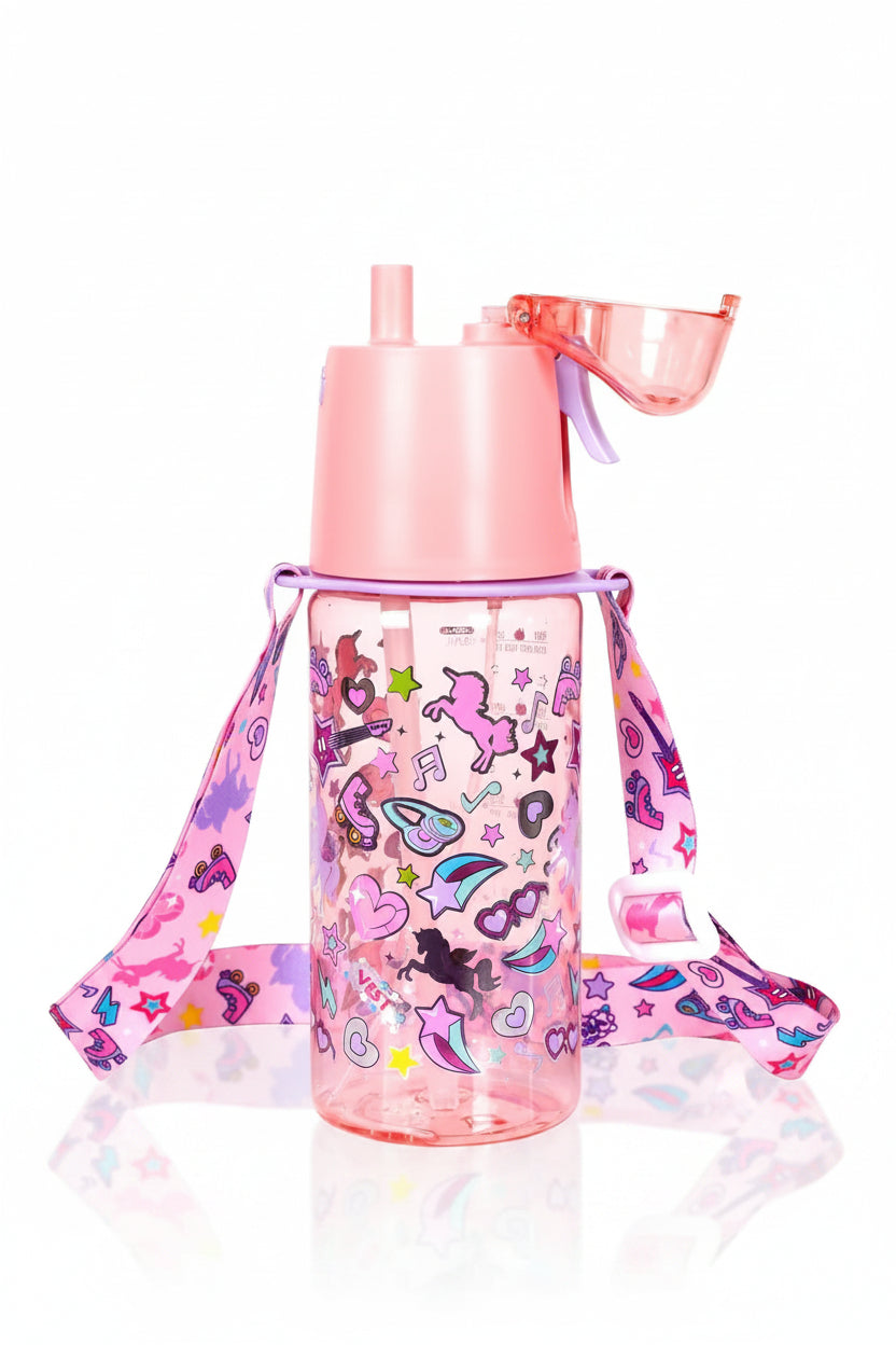Unicorn Spritz Kids Water Bottle with Mist Function 580ml
