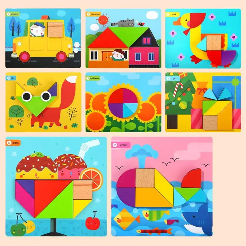 JARMELO Geometric Blocks - Tangram