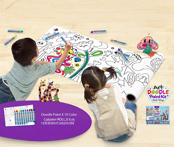 Art Doodle Paint Kit - Roll Map