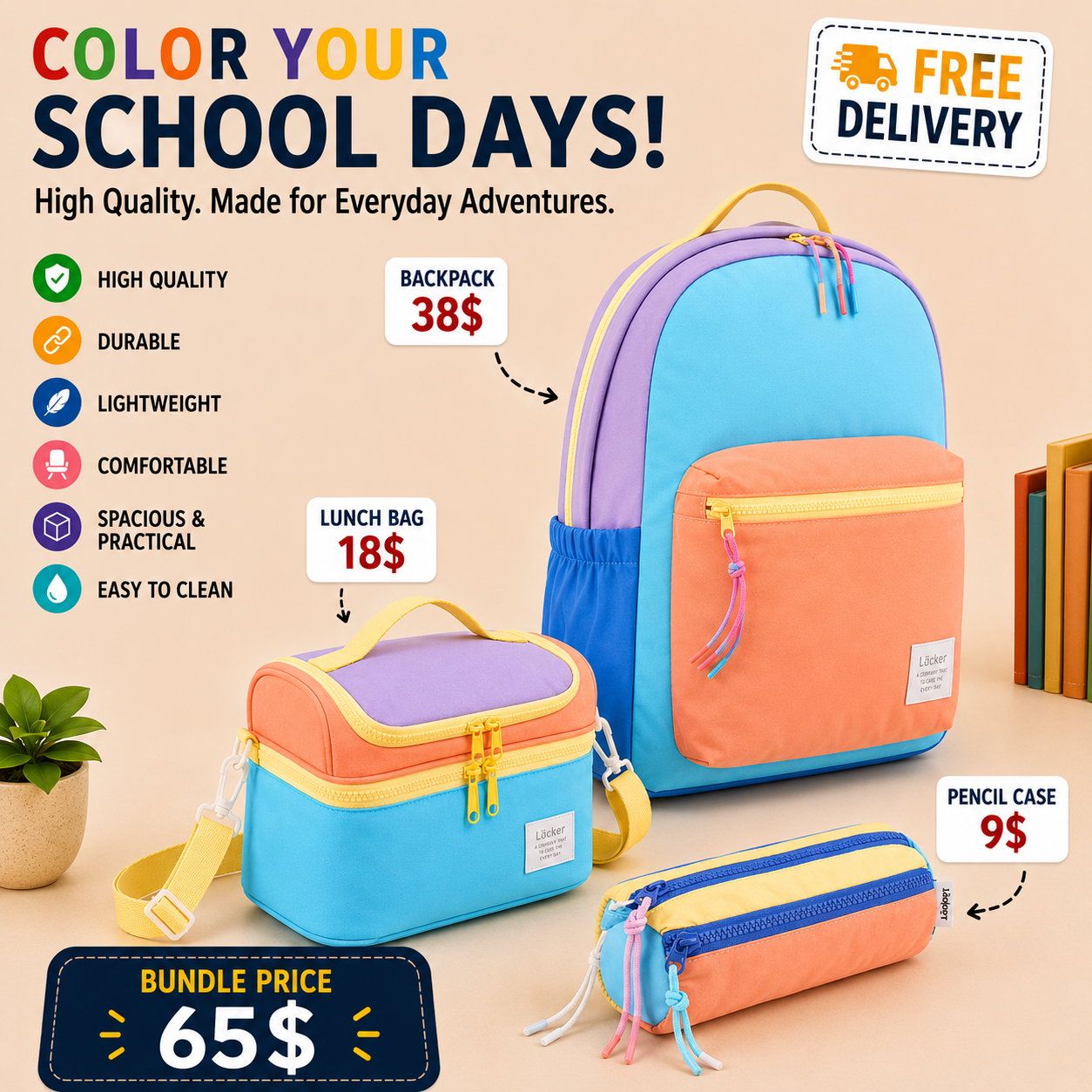 LOCKER School Set – Summer Sky