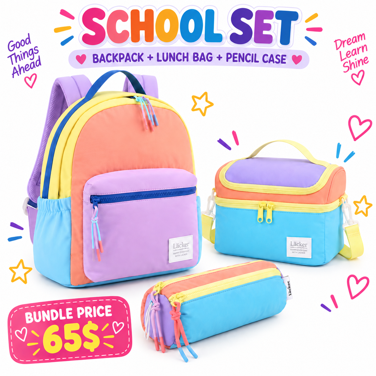 LOCKER School Set – Sweet Peach