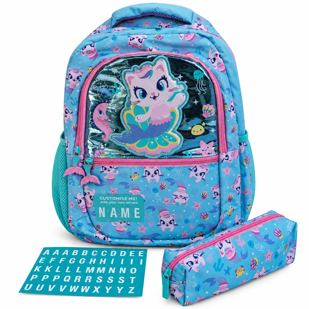 VEST Bag + Pencil Case - Kitten Mermaid