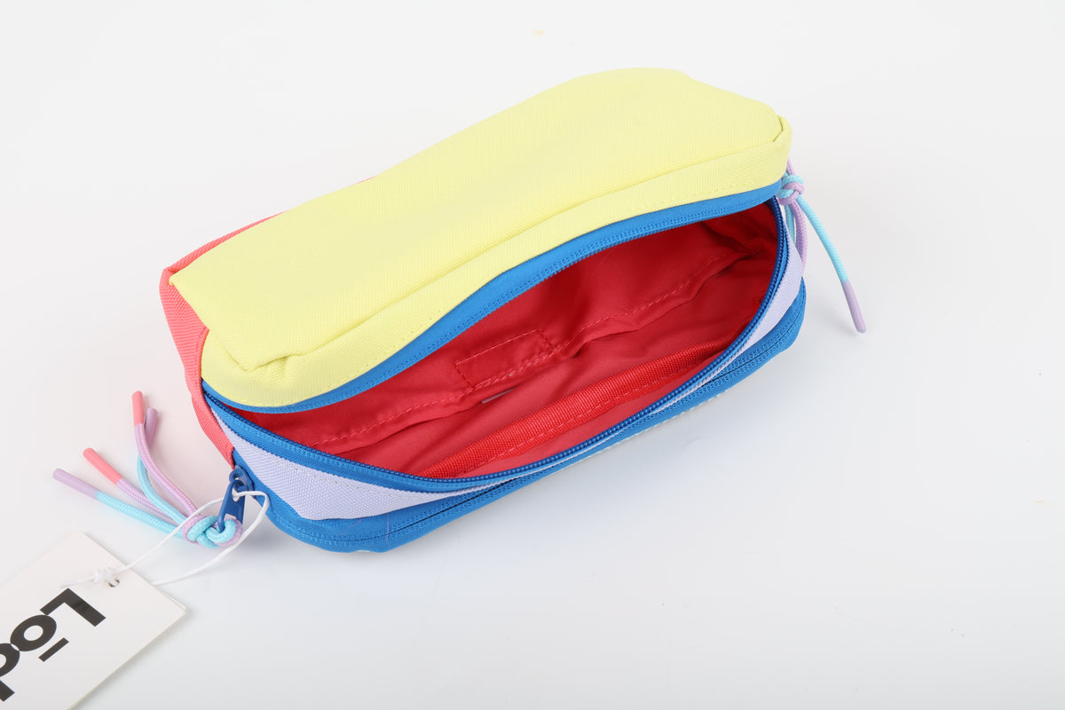 LOCKER Mesh Pencil Case - Yellow & Coral