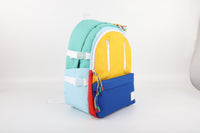 LOCKER Multi-Zip Backpack- Yellow & Royal Blue