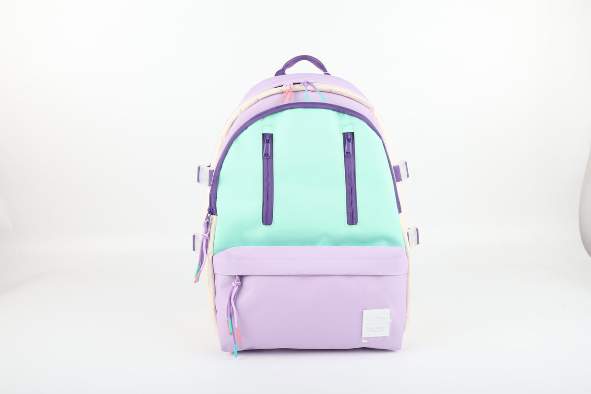 LOCKER Multi-Zip Backpack- Mint & Lilac