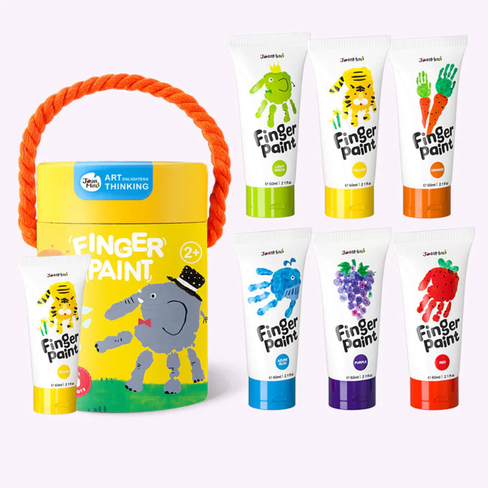 JARMELO Finger Paint | Washable, Non-Toxic Finger Paint for Toddlers & Kids