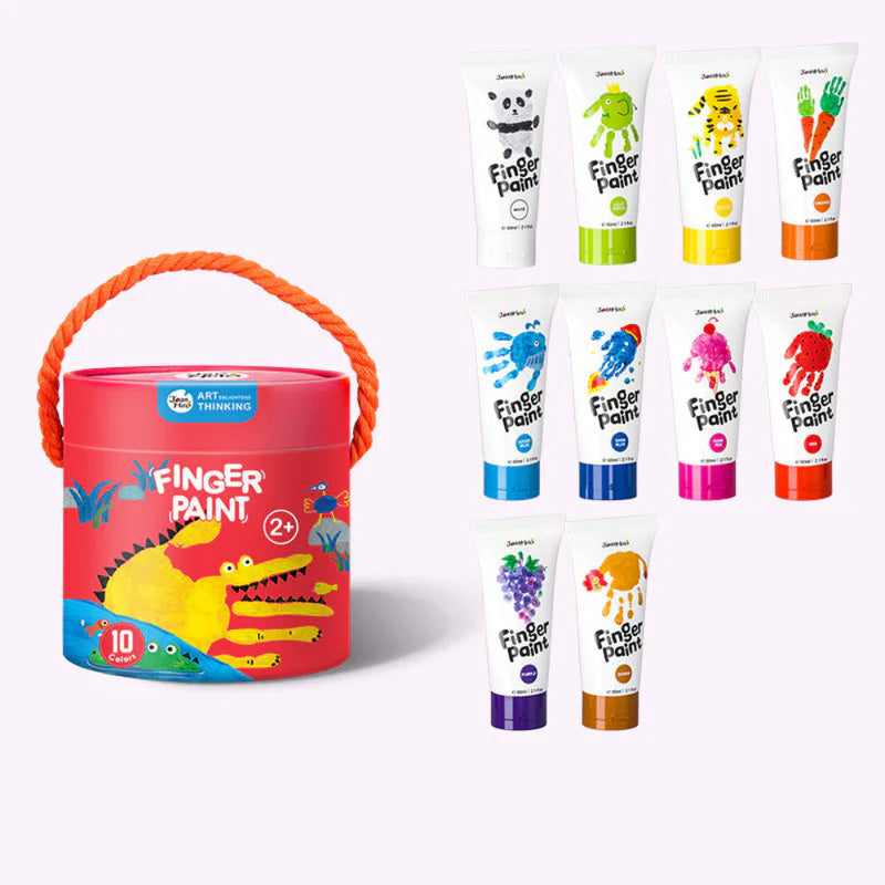 JARMELO Finger Paint | Washable, Non-Toxic Finger Paint for Toddlers & Kids