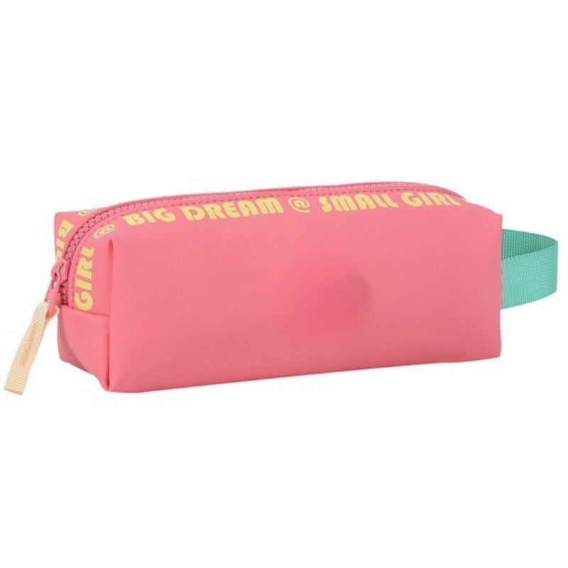 SMART Pencil Case - Big Dream Small Girl - Pink with Green