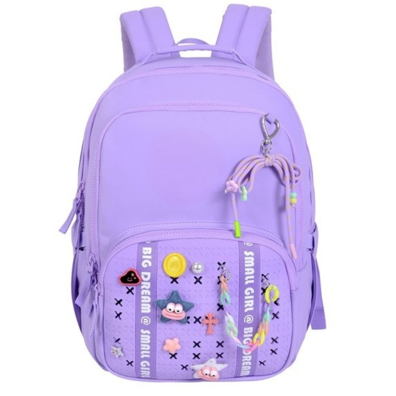 SMART Backpack - Big Dream Small Girl - Purple with Charms