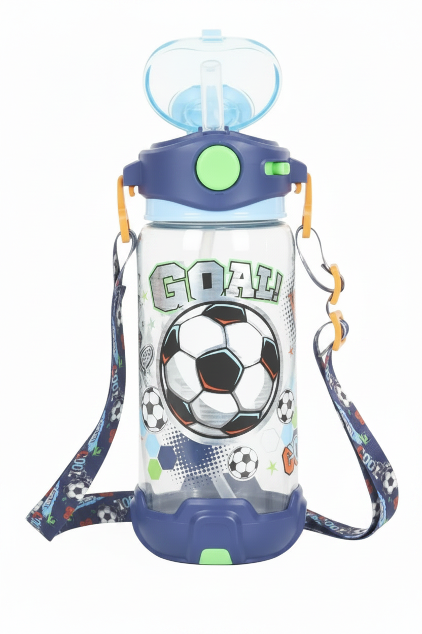VEST Goal! Football Kids Water Bottle with Straw 650ml – BPA Free