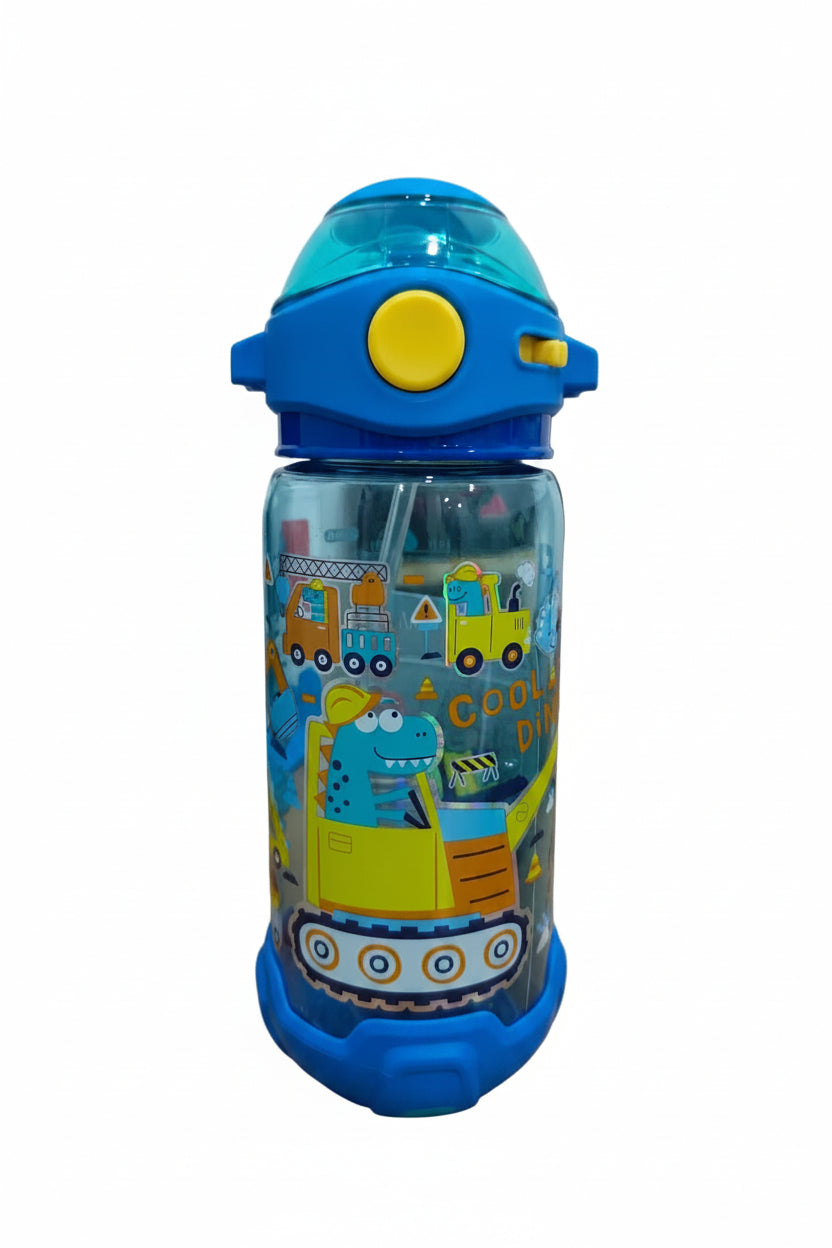 VEST Cool-A-Dino Water Bottle 650ml - bottle back with measurement markings