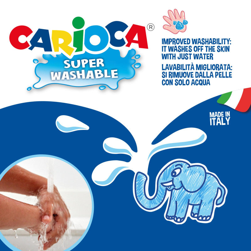 Carioca Jumbo Superwashable Box Maxi Tip Pens -Set of  40