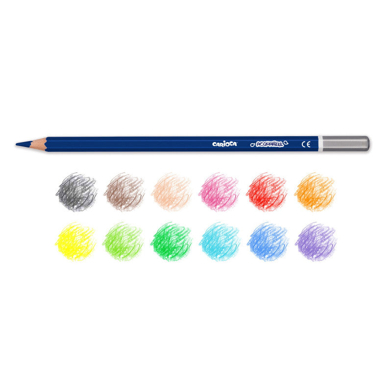 Carioca Aquarelle Coloring Pencils - Set of 12