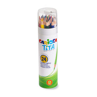 Carioca Tita Papertube Colored Pencils with a sharpener – Set of 24