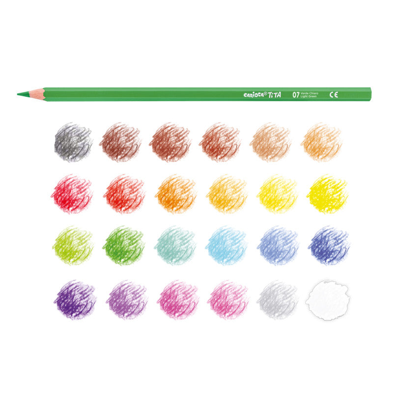 Carioca Tita Papertube Colored Pencils with a sharpener – Set of 24