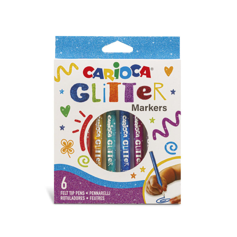 Carioca Glitter Markers – Set of 6