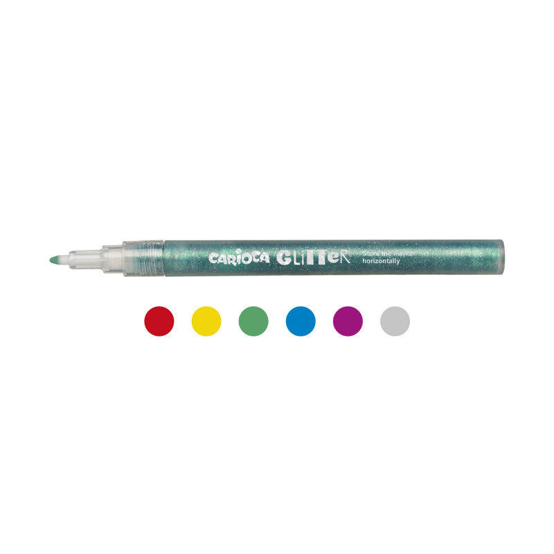 Carioca Glitter Markers – Set of 6