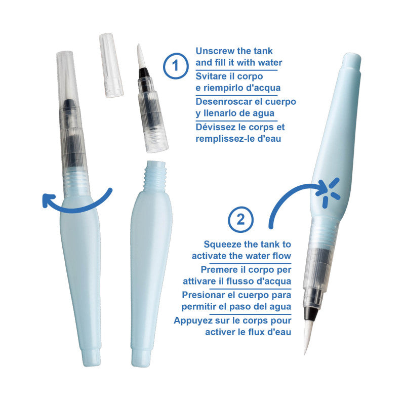 Carioca Refillable Water Brushes - Set of 3