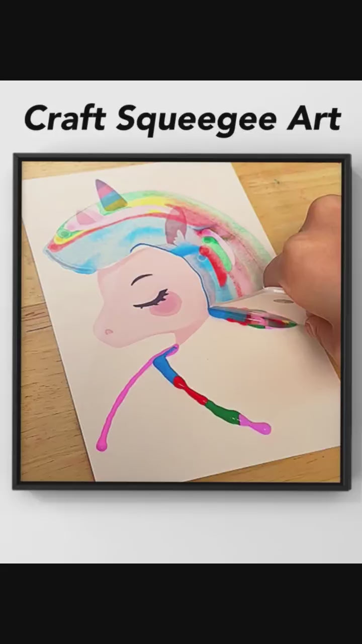 JARMELO Carnival Party Rainbow Squeegee Art